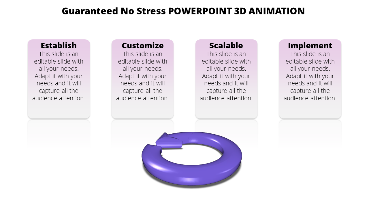 Free -  3D Animation  PowerPoint Template And Google Slides 